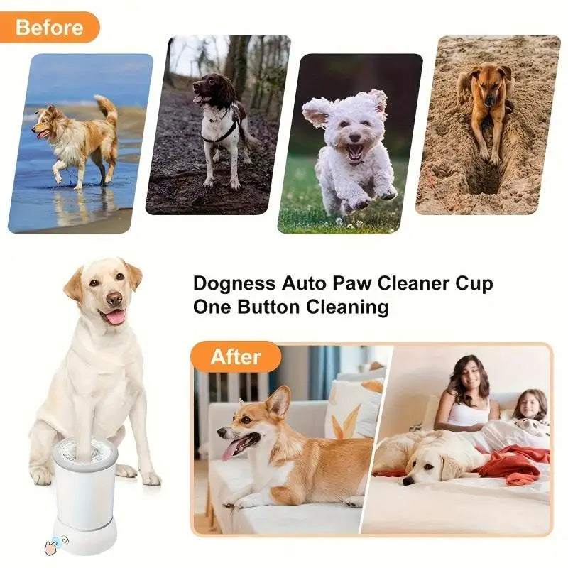 Automatic Electric Pet Paw Cleaner - Portable, Low Noise Foot Washing Cup for Dogs and Cats